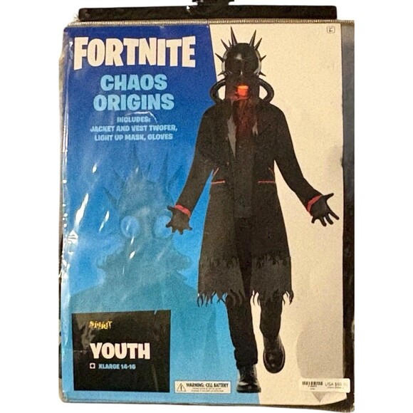 Spirit Halloween Fortnite Youth Chaos Origins Costume XL 14-16 - Picture 1 of 4